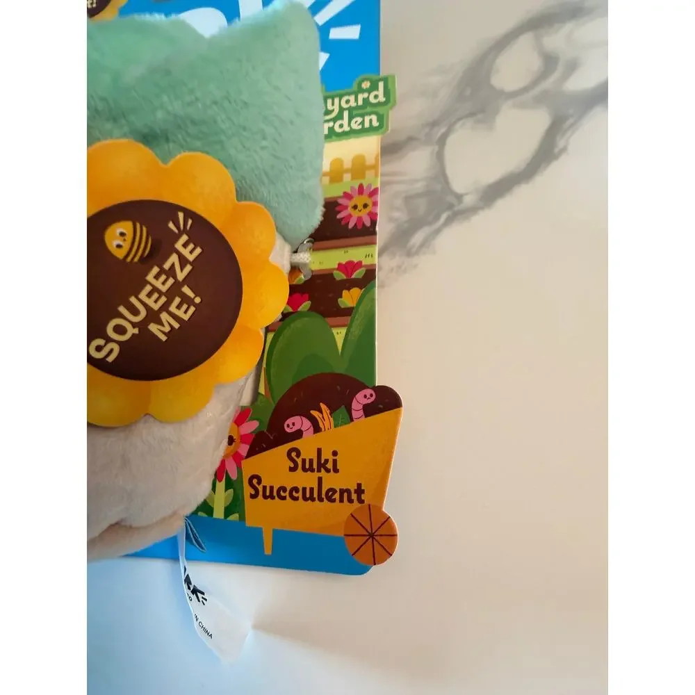 BARK Barkyard Garden Suki Succulent Dog Toy Plush Spiky Squeaker Ball NWT